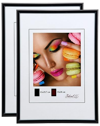 IDEAL TREND New Lifestyle Set Bilderrahmen Wanddeko Collage Poster Rahmen 2er 3er 5er Pack: Farbe: 2er Pack Schwarz | Format: 30x40