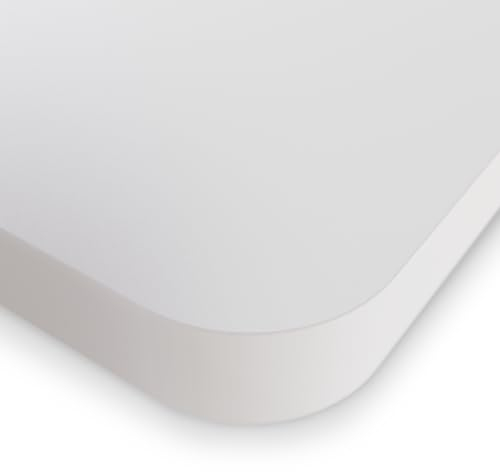 DESKSPACE Tischplatte - 2,5 cm Extra-Dicke Weiße Schreibtischplatte 160x80 cm, Ideale Holzplatte für den Höhenverstellbaren Schreibtisch, Esstisch und Mehr, Langlebige Arbeitsplatte