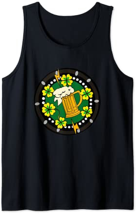 Chope irlandaise trèfle avec bière | Saint Patrick Débardeur