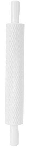 Muster Geprägter Nudelholz, Lebensmittelqualität Kunststoff Fondant Kuchen Prägen Rolling Pin, Backen Teig Roller Kekse Dekorieren Werkzeug für Fondant, Gebäck, Zuckerguss, Ton(Weiß Prisma tisch)