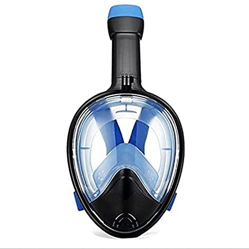 ATAAY Vollgesichts-Silikon-Schnorchelmaske, 180 ° Unterwasser-Schnorchel-Voll-Tauchmaske mit flachem Mund, geeignet für Erwachsene und Kinder