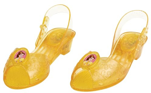 Belle Light Up Shoes, Official Disney Princess Light-Up Costume Shoes with Belle Emblem, Kids Size 11/12 Medium