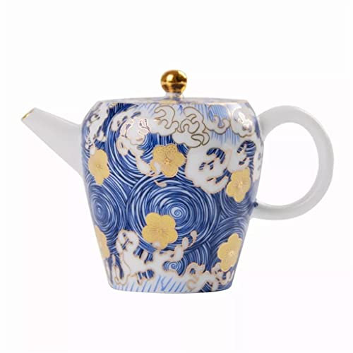 Tetera de porcelana esmaltada de color de 150 ml, juego de té pintado a mano, juego de té de la tarde inglés, tetera (A 150ml)