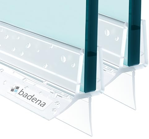 Badena® Duschdichtungen für Duschtüren I Ersatz Dichtung 6mm 8mm Glastür I Duschtürdichtung Wasserabweiser mit Dichtlippe I Dichtung Duschwand Badewanne Duschkabine I Duschabdichtung Gerade, 2x 80cm