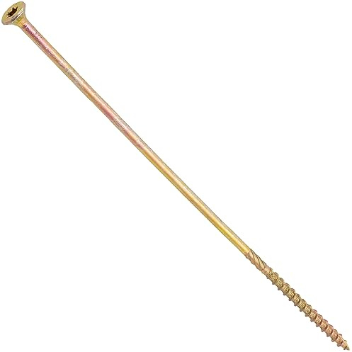 AERZETIX - C69162 - Set of 25 wood screws Ø6x240mm with milled head - with star tread Т30 - in galvanized steel - woodworking plywood chipboard melamine terrace board beam