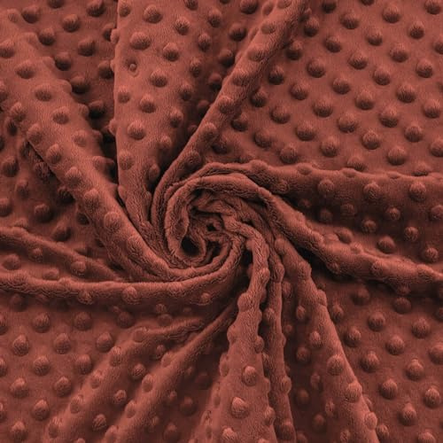 Textrend Microfaser-Plüsch - Minky-Stoff als Meterware - Stoff Shorty als Meterware in vielen Farben - Textilien 1x1.60m - Stoffe Meterware (Marsala)