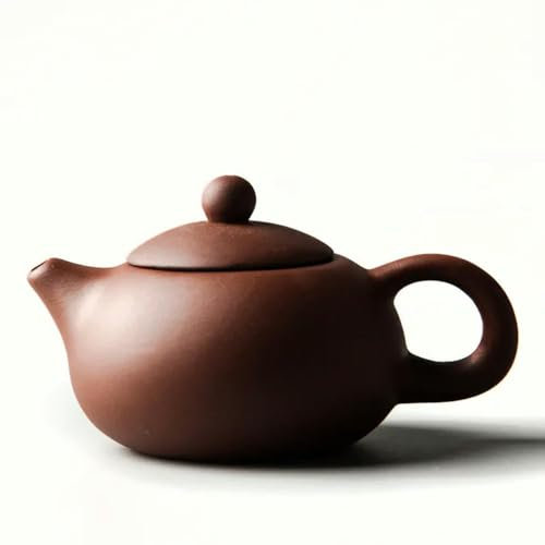 XIUPO Set da tè Teiera Teiera in Terracotta Viola per Uso Domestico Teiera in Pura Porcellana Bianca Fatta a Mano Bollitore in Ceramica 220 ml