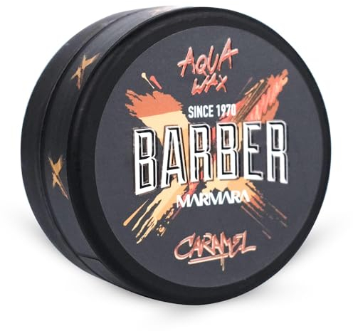 BARBER MARMARA CARAMEL Aqua Hair Wax - Cera gel per capelli con effetto bagnato, 150 ml