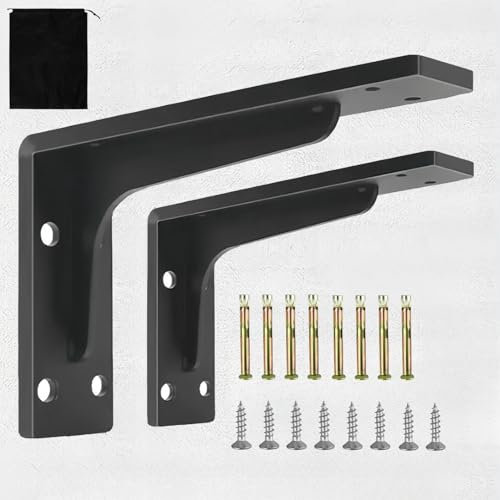 30,5 x 15,2 x 5,1 cm Arbeitsplattenstütze, 2 Stück, robuste versteckte Halterung, Metallkorbels für Quarz, Granit, Holz, Beton, Laminat, Arbeitsplatten