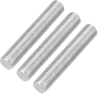 QUARKZMAN 3 Stück Gewindestangen, M12 x 70mm, 304 Edelstahl, Gewindestab mit metrischem Vollgewinde, M12-1.75 Gewindestift für Möbel- und Maschinenmontage