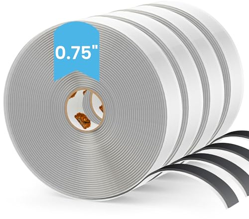 TAPEBEAR Butylschnur Schwarz 19mm x 9m, 3mm Dick Doppelseitiges Butyl Klebeband Wasserdichtes Butyl Dichtungsband Ideal für Kfz Headlights, RV-Fenster Bootsabdichtung und EPDM-Dächer, 4Rollen