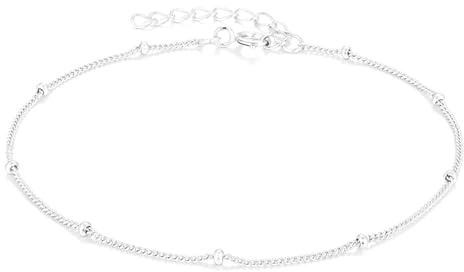 SILBERTALE Damen Armband 925 Sterling Silber Verstellbare Armkette 17+3 cm