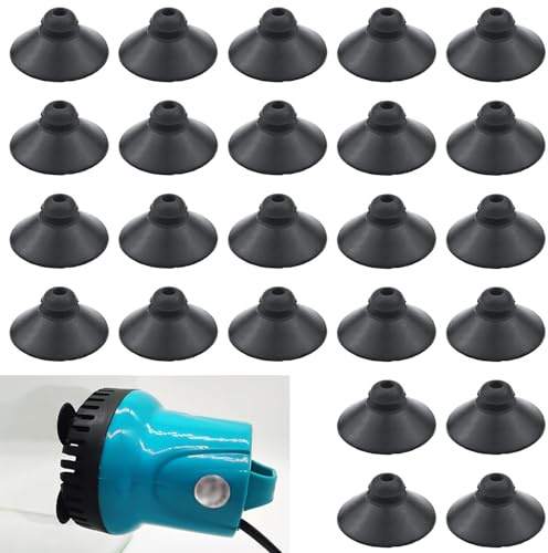 Qusmeiyici 24PCS Fish Tank Suction Cup Clips, Black Sucker Clips, Fish Tank Accessories, for Tank Pump, Overhead Line Tube, etc. Fish Tank Aeration Setup
