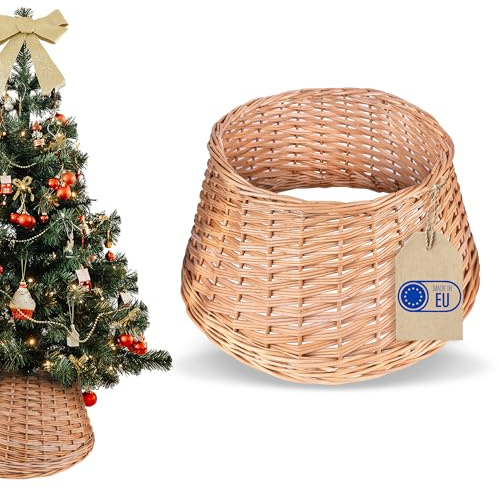 Creative Home Weihnachtsbaum Rock Weide | Kragen Korb Ø 46cm x H 24cm Deko