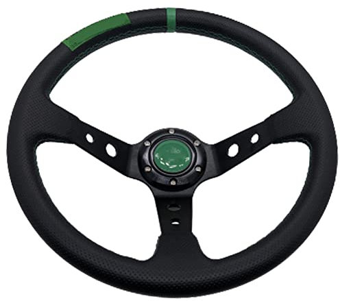 Volanti Sportivi universale PVC. Volante da sterzo da corsa in pelle 350mm 14 pollici Auto Sport volante Sport Volante Auto Sportivo