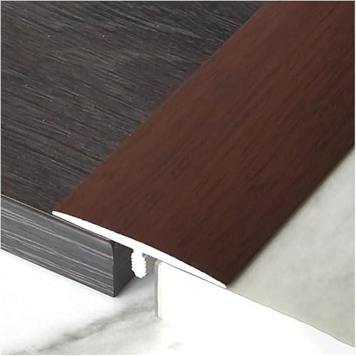 Holzmaserung Design Sockelleiste Trim T Modell Boden Übergangsleiste für Holz Vinyl Laminatböden Eingangsboden Abdeckleiste für Nähte/Lücken (B150cm/1.5m/59)