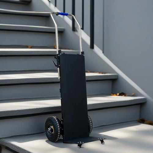 Lakenbroade Electric Stair Climber Dolly, 1200W Motor Trolley 440lb Capacity Stair Climbing Hand Truck Cart Lithium-ion Battery Powered