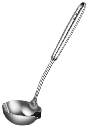 AUTSUPPL Edelstahl Ölfilter Schöpflöffel 304 Rostfrei Ölabscheider Suppensieb Langem Griff Für Fetttrennung Beim Kochen