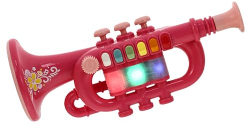 BESTonZON Tromba per Bambini Giocattolo Musicale in Plastica Leggera con Corda da Collo Strumento a Fiato per Bambini per Apprendimento E Divertimento 10.2 X 5.1 X 3.9 Pollici