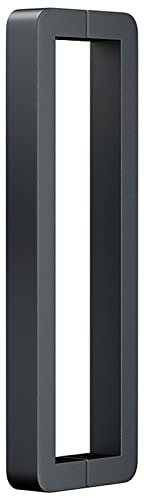 Maniglia scorrevole moderna in acciaio inox nero a forma di H per porta scorrevole da ufficio, a doppia faccia, in vetro, 82,5 cm