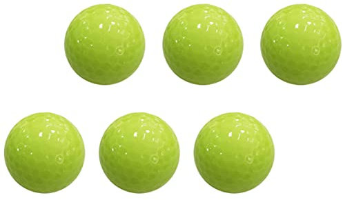 Happyyami Leuchtender Golfball Nachtübung 6 Stück Fluoreszierender Golfball Aus Synthetischem Gummi Wiederverwendbar Leicht Auffindbar Für Outdoor Golftraining Bei Dämmerung Und Nacht