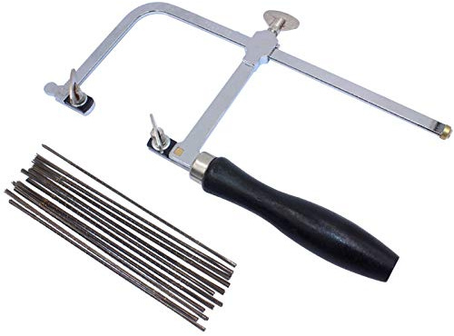 WWHJR 1 Set Professionale Gioielliere Strumenti Telaio 144 Legno Pin Morsetto Legno Metallo Gioielli Toos Sega A Mano + Legno Bench Plug morsetto Set