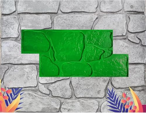 CXUNFHCL Molde de hormigón colado, Sello de hormigón, Textura de Pizarra para Paredes y Suelos, Placas de hormigón Flexibles para Estampado de Poliuretano, Sello de Cemento de Piedra para Patios.