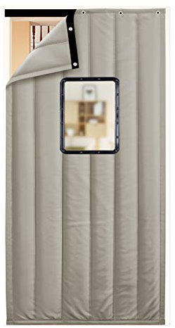 Rideau de porte en coton épais pour isolation phonique et contrôle de la température Idéal pour climatisation et chauffage de chambres/cuisines