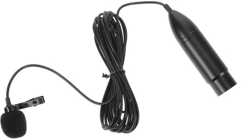 Milisten 48v Dreipoliges XLR Lavalier Mikrofon aus Metall mit Schwamm Tragbares Kondensator Ansteckmikrofon für Live Übertragungen und Aufnahmen Plug and Play