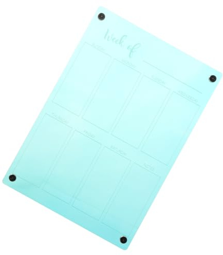 CIYODO Pizarra Acrílica Magnética Borrable para Escritorio Planificador Semanal Reutilizable Resistente y Fácil de Limpiar para Notas y Diarias
