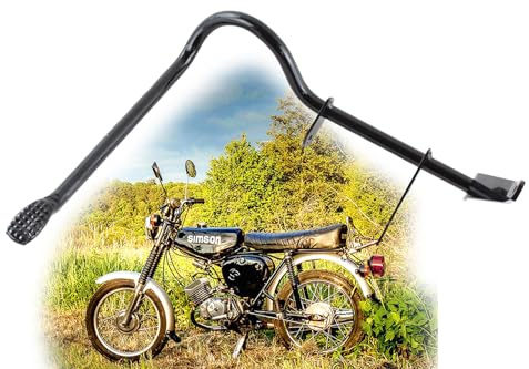 BISOMO Fußbremshebel mit Aufnahme Bremslichttaster für Simson S50, S51, S70, S53, S83, Bremshebel Schwarz grundiert