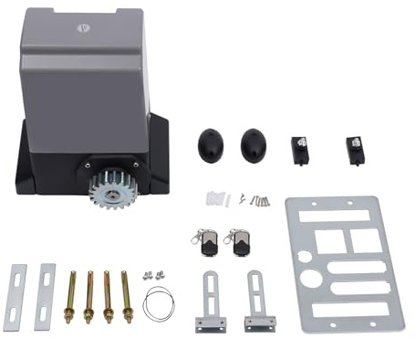DSYOGX - 370W Automatic Sliding Gate Opener, Electric Gate Opener Kit 600kg/1322lbs Load Capacity, Left/Right Sliding Gate Opener for Atainless Steel/Iron/Bronze/Solid Wood Doors