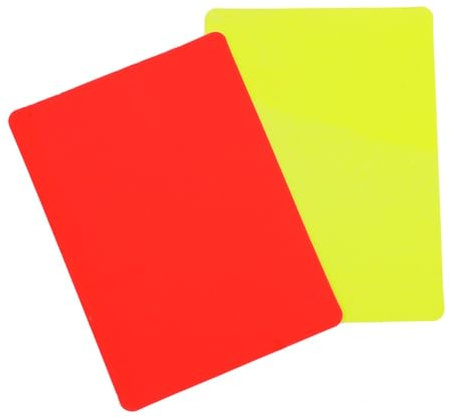 FACAIIO Lot de 2 cartes d'arbitre rouges et jaunes pour matchs de football, outils disciplinaires pliables en PVC, 11 x 8 cm