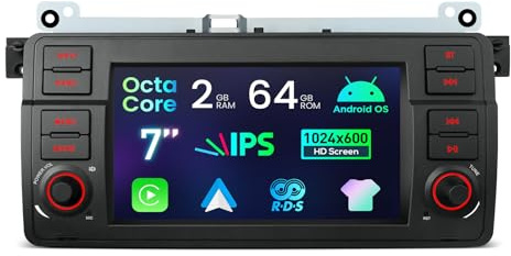 XTRONS 7 Android 2+64GB Bluetooth Headunit for BMW E46 w Cooling System | Car Stereo Radio Player EQ DSP Wireless CarAutoPlay GPS Navigation Dual Band WiFi Optional DAB+ XTRONS UI Modes
