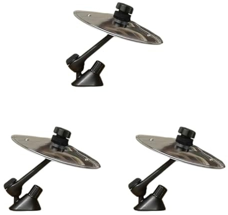 Muuookka 3 Platillos de Choque para Coche, Universales, con Puerto de Ventilación, con Clip, para Vehículos, Plateados.