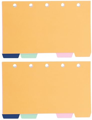 Lurrose Intercalaires pour Classeur à Feuilles Mobiles 2 Jeux A8 Onglets Colorés pour Classement Rapide en Bureau