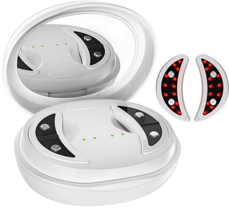 Chaies Massaggiatore Occhi | Cura delle Occhiaie con Microcorrente Ricaricabile e Luce Rossa | Maschera Massaggiatrice Occhi,Per Relax Quotidiano Gonfiore Casa Ufficio Viaggi Famiglia