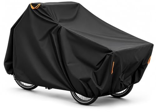 SGZIOO Lasthjulsskydd, cykelskydd vattentät, 420D Oxford lastcykel regn med reflekterande UV-skydd, cykelskydd, cykelskydd (220 x 100 x 110 cm)