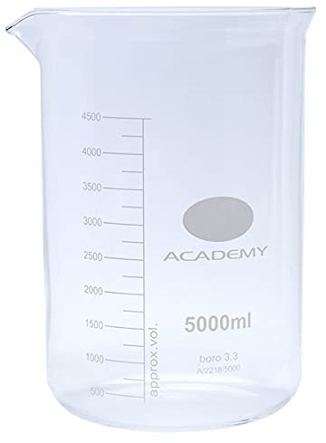 ACADEMY BOROSILICATE GLASS MEASURING LABORATORY BEAKER,5000ML