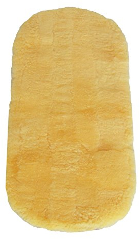 Lammfell Baby Einlage Kinderwagen Buggy Babybett Kinderbett medizinisch 100% Merino Schafslammfell 73x33cm (Patchwork)