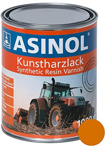 ASINOL Baumaschinen orange 1.000 ml Kunstharzlack Farbe Lack 1l Liter Dose