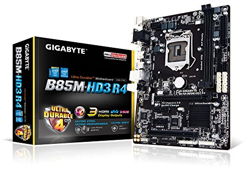 Gigabyte GA-B85M-HD3 R4 1150 Intel Motherboard (M-ATX, 2xD3 1600, USB 3.0, SATA 3)