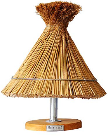 Hiss Reet® Vogelfutterhaus, Vogelhaus - mit Reetdach I Futterhaus für Vögel aus Reet & Metall I AHRENSHOOP I ideal für Balkon und Garten I wetterfest I 38 cm
