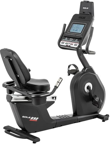 HAMMER Liegeergometer R92 – Recumbent Bike elektrisch, gelenkschonend, 10 Trainingsprogramme, 12 kg Schwungmasse, Heimtrainer mit Sitz & Rückenlehne, Pulsmessung, Fitnessgerät für Zuhause
