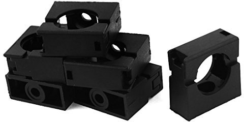 Aexit 6 Stück schwarz festmontierter Rohrclip-Halterungsklemme für 21,2 mm Durchmesser, gewelltes Rohr (65749e10dc47c74ed0a5f62291ac51af)