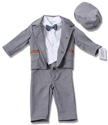 HOBEA-Germany Taufanzug Jungen, Taufkleidung Junge, Anzug Baby Junge für die Taufe für Babys und Kinder (74, Paul)