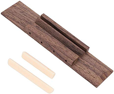 Ukulele Brücke, hochwertige mit Sattel und Kunststoffmuttern, Palisander, DIY Reparatur Zubehör, für Ukulele Spieler, Musikliebhaber, Reparatoren