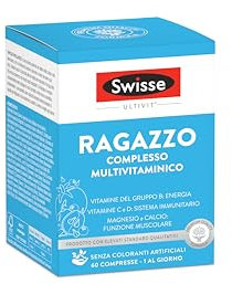 Swisse Multivitaminico Ragazzo, Integratore Alimentare Multi-nutriente per Integrare la Nutrizione dei Ragazzi, 60 Compresse