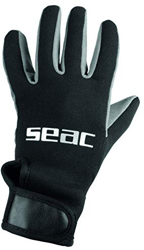 SEAC Amara Comfort Guanti da Sub in Neoprene da 1.5 mm per Immersioni, Apnea e Pesca Subacquea Unisex Adulto, Nero, XS