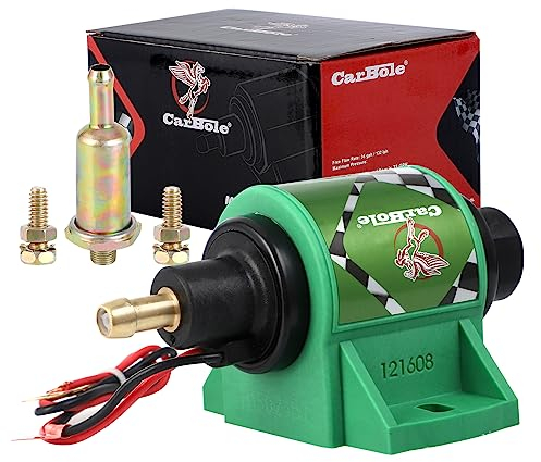 CarBole Pompa Elettrica Universale 12D 12V 5/16 4-7 PSI Pressione di Intercettazione Autoadescante per Pompa di Trasferimento Diesel,Design a 2 fili,HEP-02A